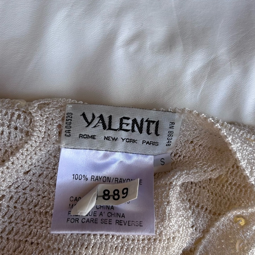 Valenti Cream Sequin Racerback Tank - Picture 3 of 5